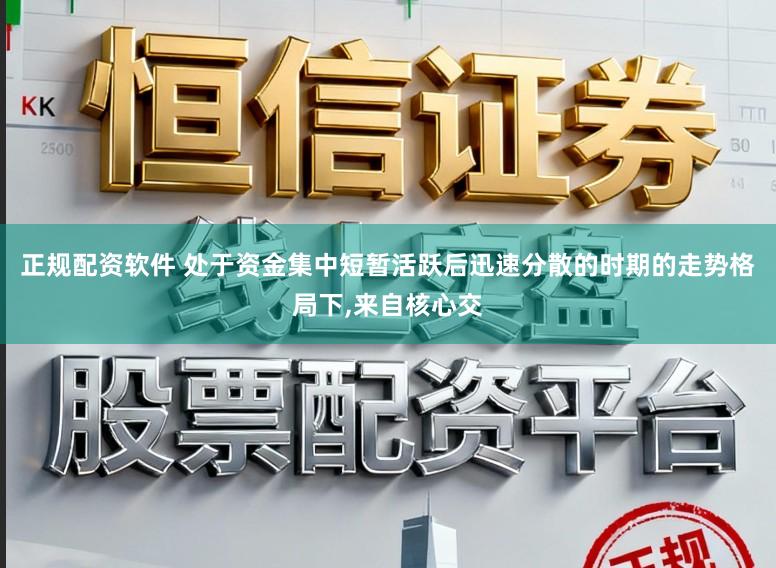 正规配资软件 处于资金集中短暂活跃后迅速分散的时期的走势格局下,来自核心交
